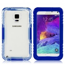 Samsung Galaxy Note 4 - Waterproof Shockproof Dirtproof Snowproof IP-68 Standard Hard Protective Phone Cover - Blue